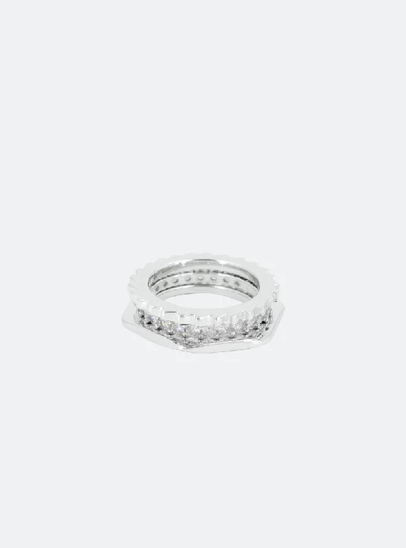 Seasonal Jewelry Clearance – Best Styles At The Lowest Prices Hex-nut gear eternity ring set of 3 Seasonal Jewelry Clearance – Best Styles At The Lowest Prices Hex-nut gear eternity ring set of 3