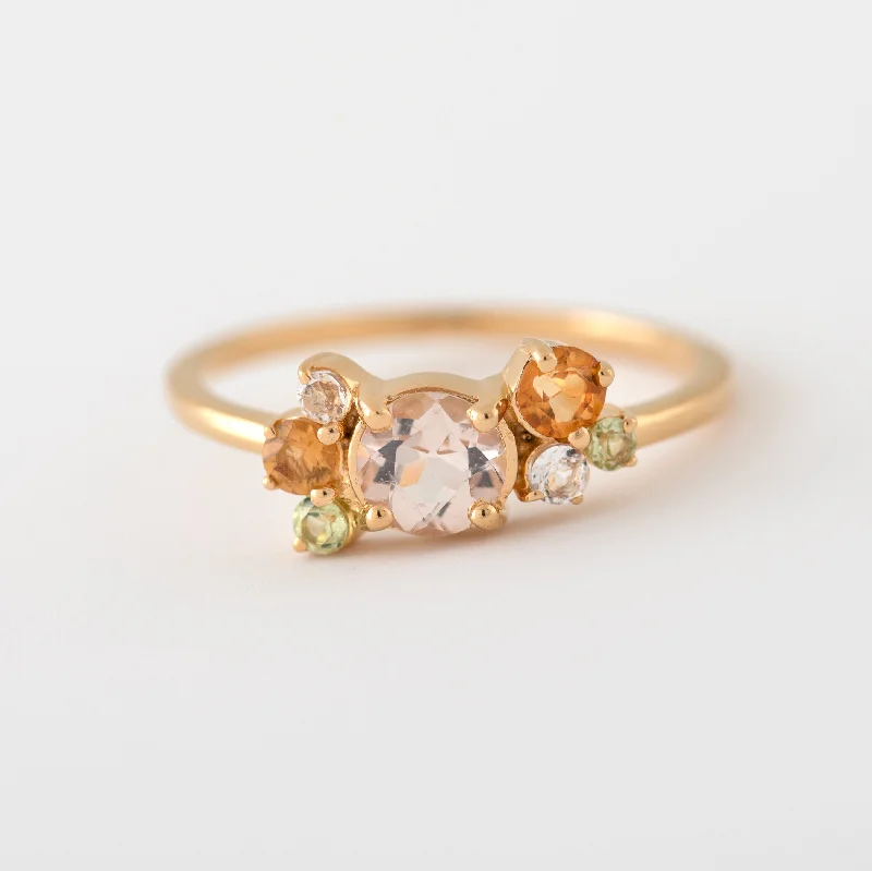 Classic And Modern Jewelry Styles On Sale Lia Morganite Cluster Band