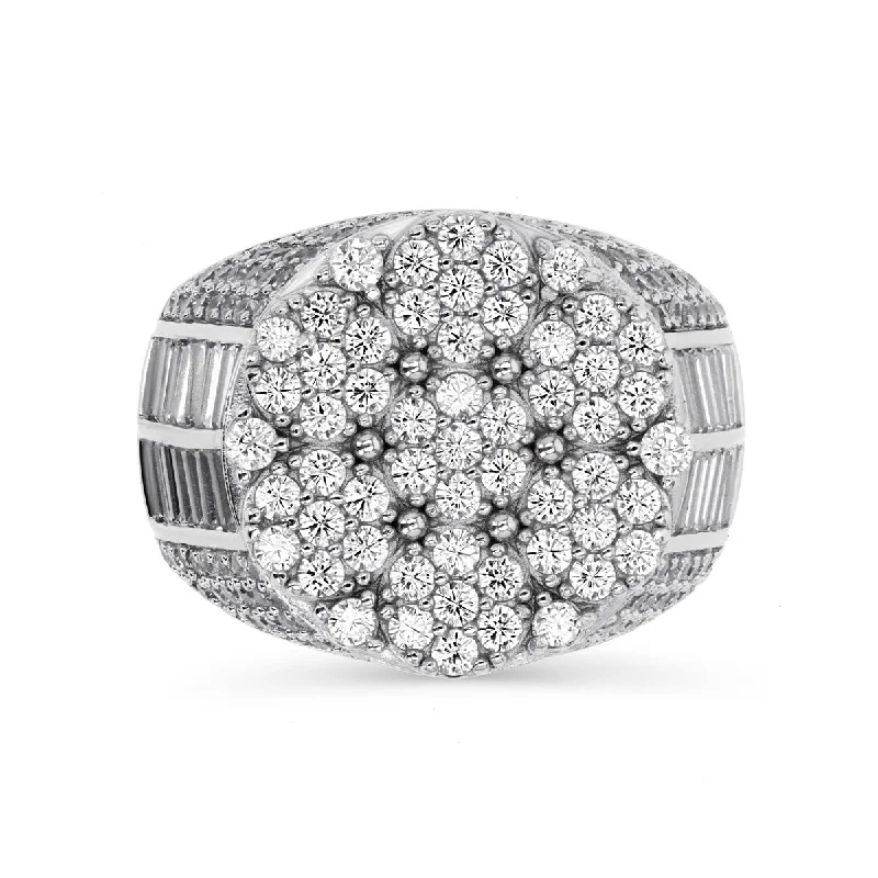 Luxury Jewelry At Unbeatable Discounts Luxe Layers Sterling Silver and Cubic Zirconia Ring