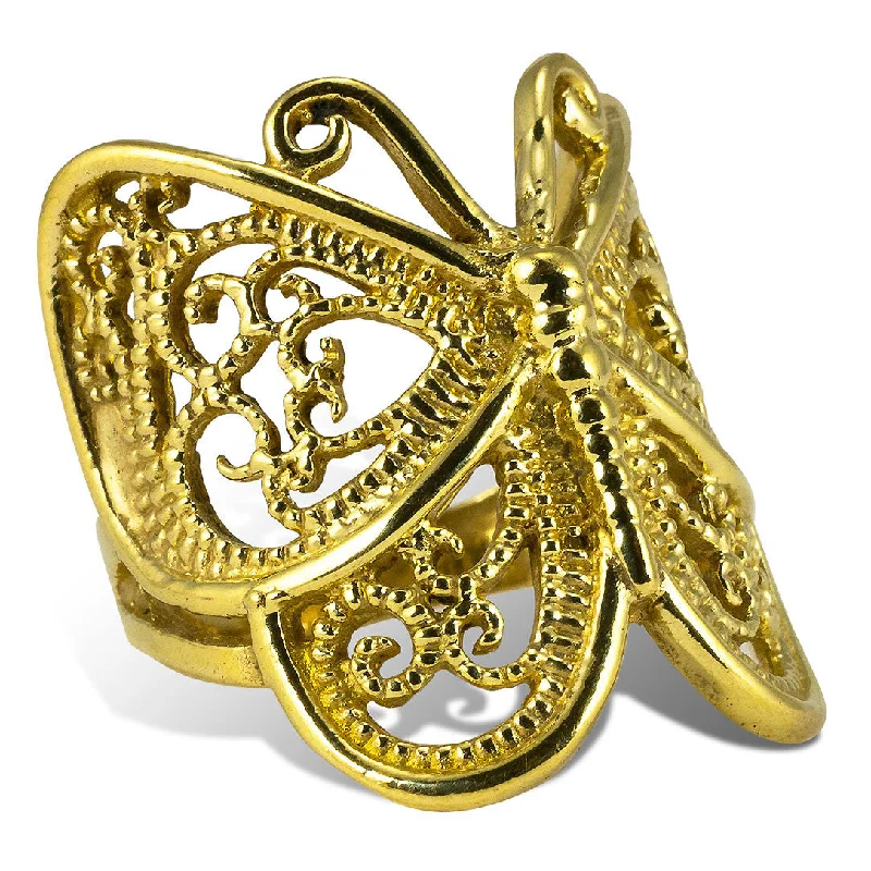 Exclusive Jewelry Markdowns – Limited-Time Offer <span>RBR-022<span>: </span></span>Mariposa Ring - Brass