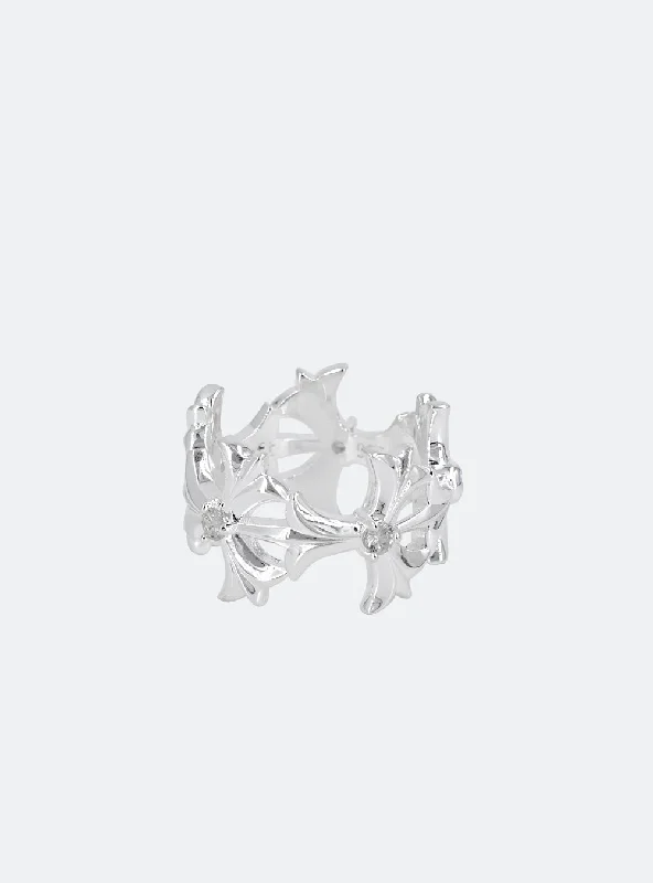 Once-A-Year Jewelry Sale – Grab Your Favorites Now Triplets ornament eternity ring (White) Once-A-Year Jewelry Sale – Grab Your Favorites Now Triplets ornament eternity ring (White)