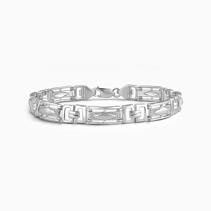 Seasonal Jewelry Deals – Elevate Your Style Silver Classy Link Bracelet For Him