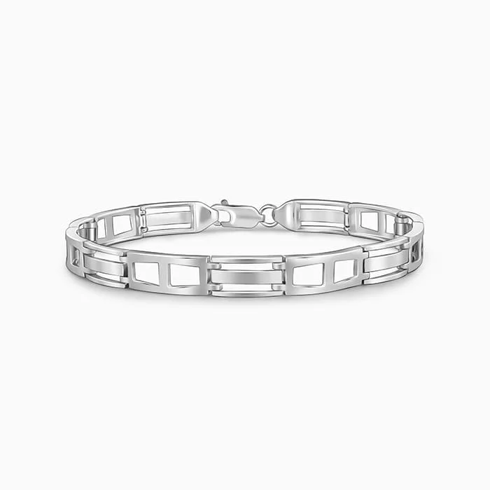 Timeless Elegance, Temporary Discounts – Act Fast Silver Jazzy Link Bracelet For Him Timeless Elegance, Temporary Discounts – Act Fast Silver Jazzy Link Bracelet For Him