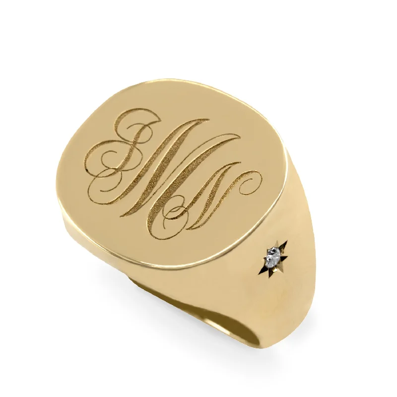 Timeless Beauty, Unbeatable Deals – Jewelry Sale On Mila Gold Ring Star Side Setting and Engraving