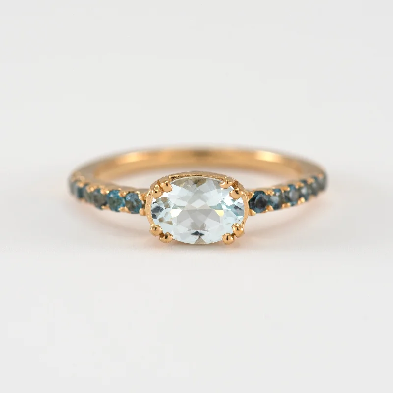Timeless Jewelry At Special Discount Rates Naya Aquamarine and London Blue Topaz Band