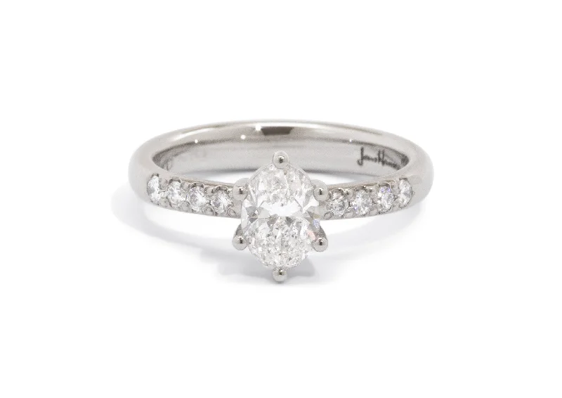 Unique Jewelry For Less – Shop The Sale Now Custom Oval Diamond Engagement Ring, Platinum
