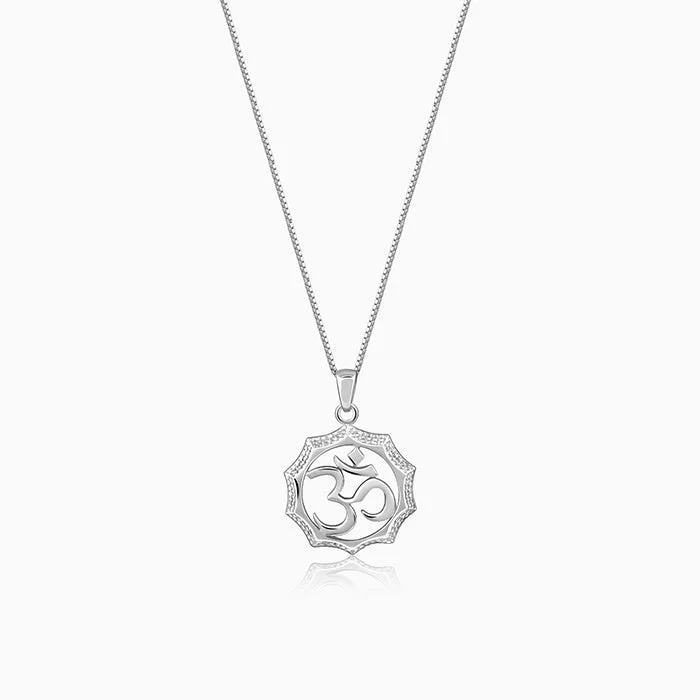 Jewelry Clearance Sale – Final Reductions Silver Graceful Om Pendant With Box Chain For Him Jewelry Clearance Sale – Final Reductions Silver Graceful Om Pendant With Box Chain For Him
