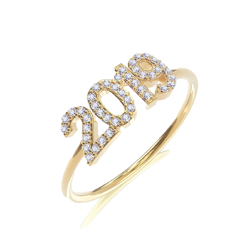 Personalized Engraved Jewelry For Meaningful Gifts Pave Year Ring