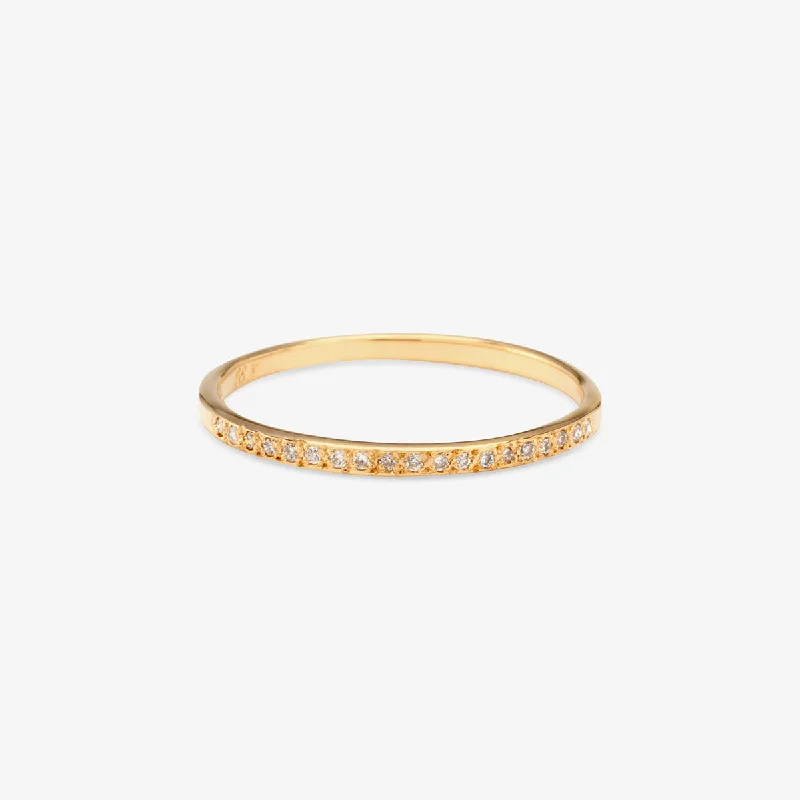 Jewelry Sale Bonanza – Grab Your Sparkle Now R0205W | Polished Diamond Half-Eternity Band