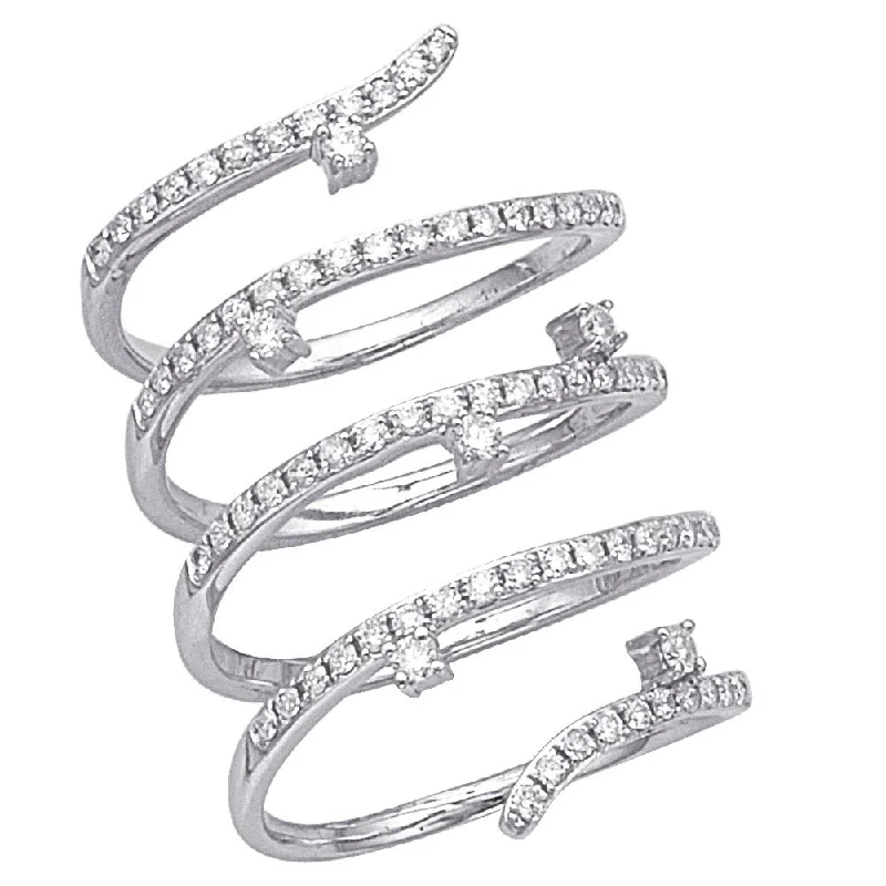 Waterproof Stainless Steel Jewelry For Lasting Beauty Diamond Spiral Ring