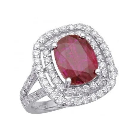 Bohemian-Inspired Jewelry For Free-Spirited Fashion Ruby and Diamond Ring
