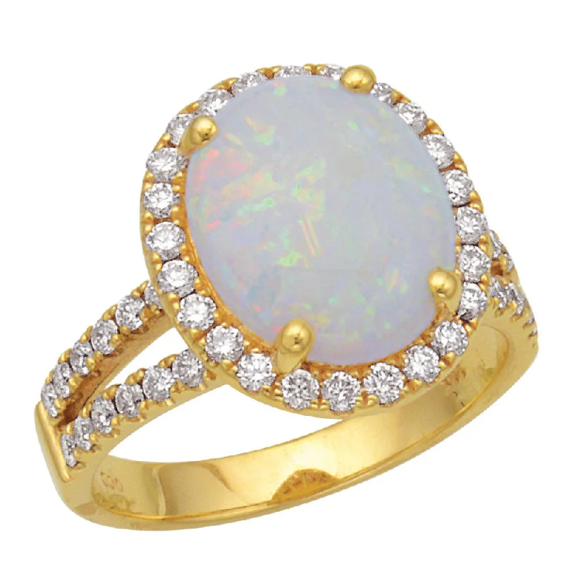 Grab Your Favorite Jewelry At The Lowest Prices Opal and Diamond Ring