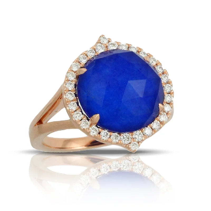 Unmissable Deals On Handmade Jewelry Collections Lapis and Diamond Ring