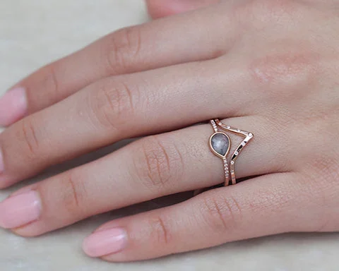 Shop Trending Jewelry With Exclusive Savings Celeste Rose Gold Triangle Diamond Band Shop Trending Jewelry With Exclusive Savings Celeste Rose Gold Triangle Diamond Band