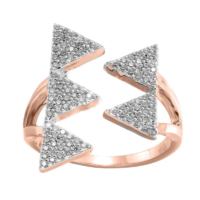 Luxury Jewelry Clearance – Shop Premium Styles Now Rose-tone Base Metal Round Cubic Zirconia Ring; Size 6