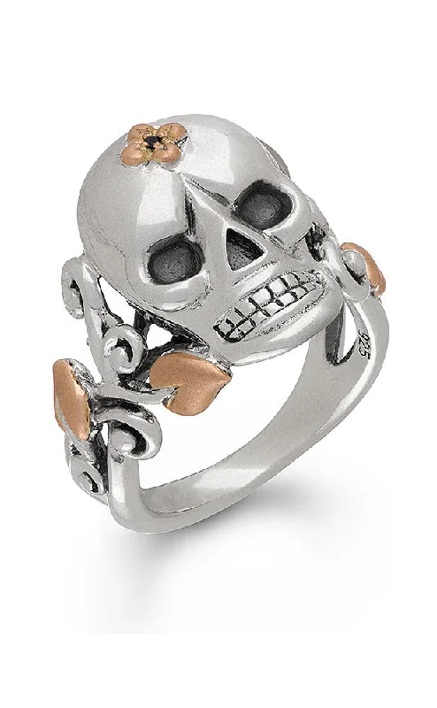 Discounted Luxury Jewelry – Shine Without The Splurge Roses Never Die Skull Ring – Black Sapphire Discounted Luxury Jewelry – Shine Without The Splurge Roses Never Die Skull Ring – Black Sapphire