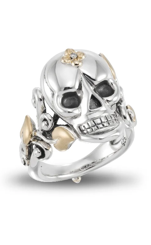 Exclusive Jewelry Offers – Shine For Less Roses Never Die Skull Ring – Diamond