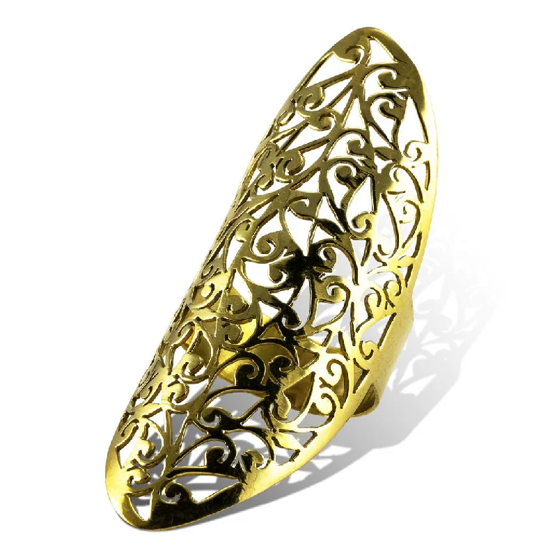 Bestselling Jewelry At Special Promotional Rates <span>RBR-010<span>: </span></span>Sacred Vine Ring - Brass