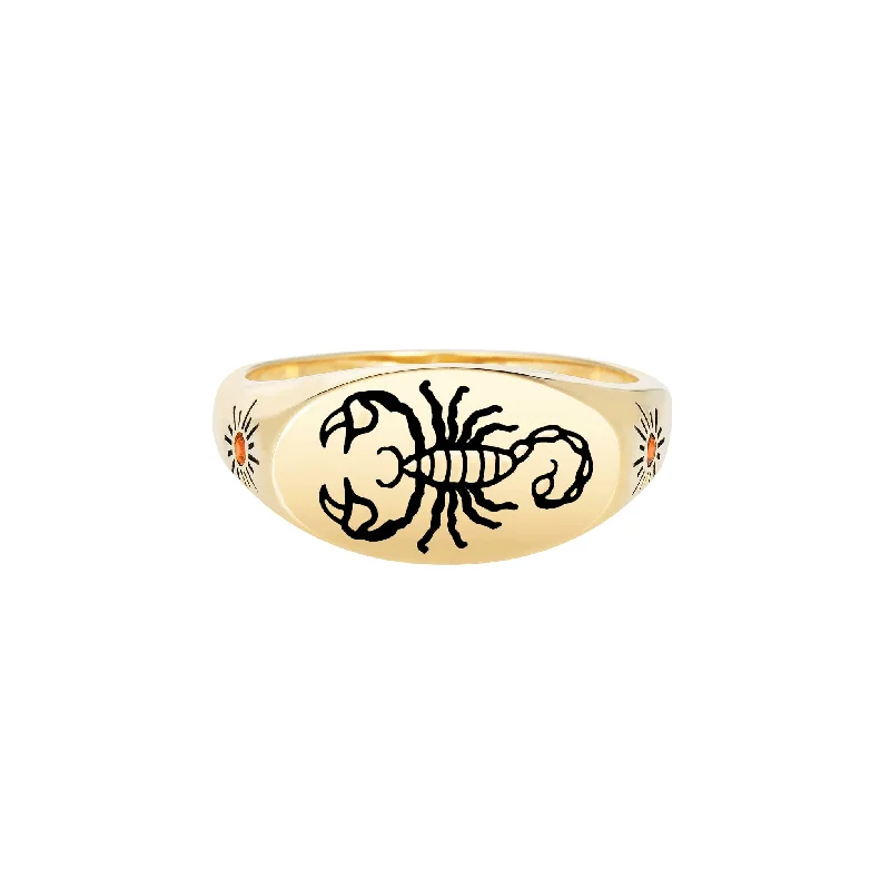 Personalized Engraved Jewelry For Meaningful Gifts Scorpion Ring