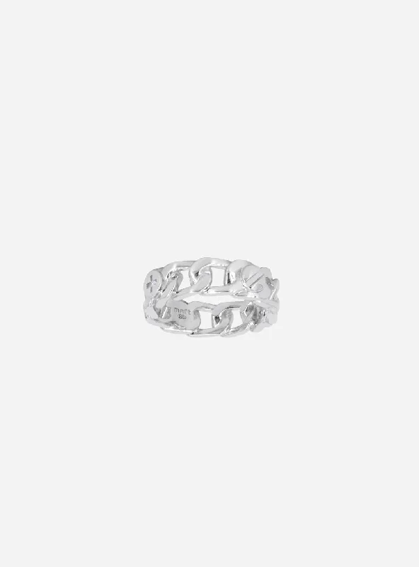 Versatile Layering Jewelry For Effortless Chic Screw curb-chain ring