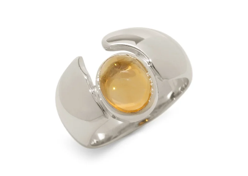 Must-Have Jewelry Pieces At Reduced Prices JW23 Cabochon Gemstone Ring, White Gold & Platinum