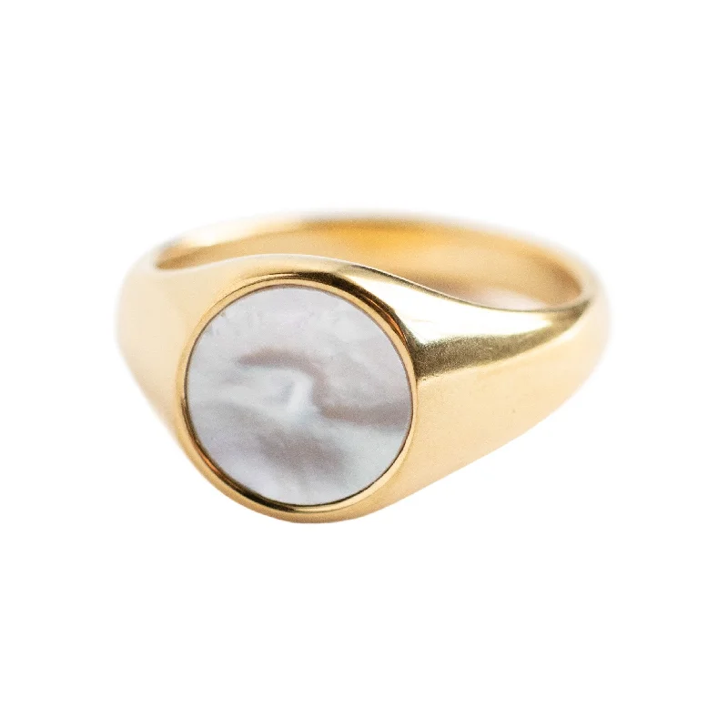 Unmissable Jewelry Sale – Shop Before It's Too Late Pearl Signet Ring