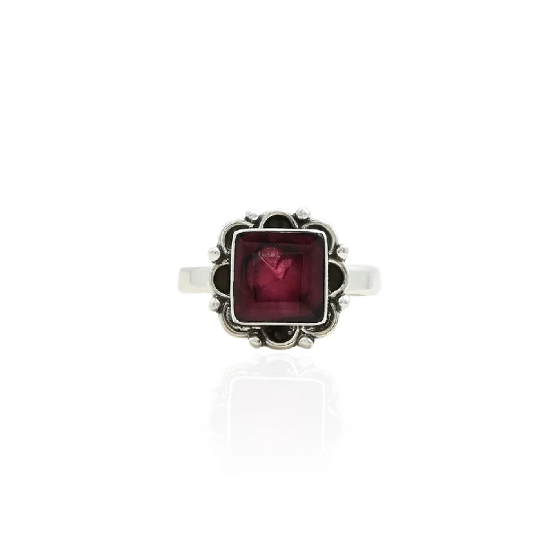 Exclusive Jewelry Markdowns – Limited-Time Offer Silver Charming Dark Maroon Gemstone Ring Exclusive Jewelry Markdowns – Limited-Time Offer Silver Charming Dark Maroon Gemstone Ring