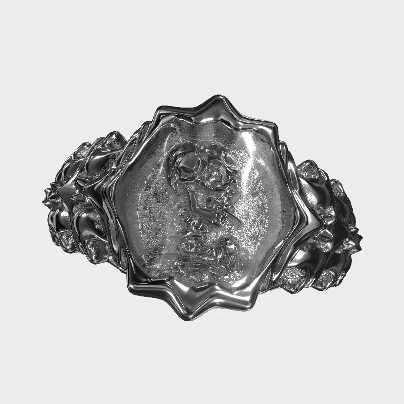 Exclusive Jewelry Bundles At Discounted Prices Skull of a Skeleton with Burning Cigarette - V3 Ring