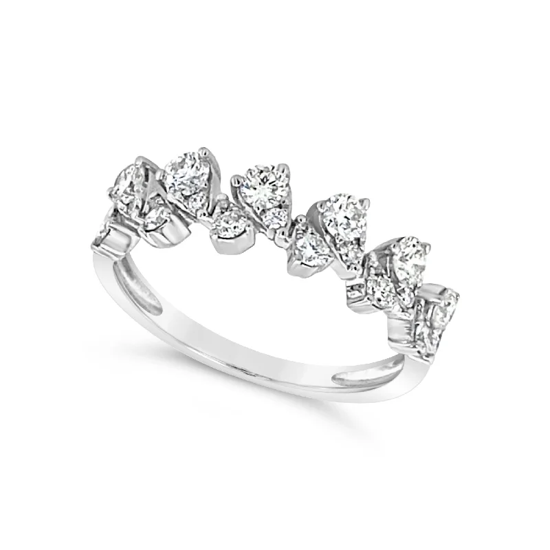 Luxury Jewelry Now At Special Promotional Rates Slanted Alternating Design Diamond Ring Luxury Jewelry Now At Special Promotional Rates Slanted Alternating Design Diamond Ring