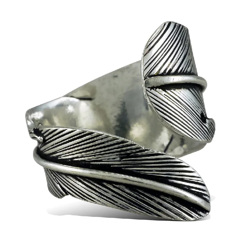 Unique Jewelry For Less – Shop The Sale Now <span>RAS-001<span>: </span></span>Wrapped Feather Ring - Silver