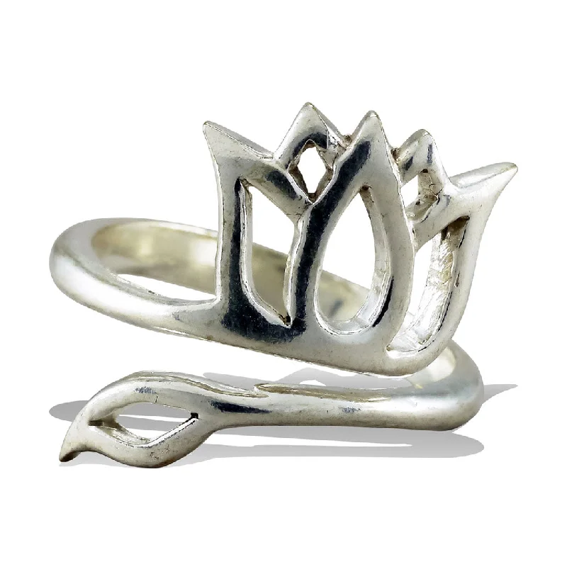 Last Chance To Shop High-End Jewelry At Markdown Prices <span>RAS-018<span>: </span></span>Water Lily Ring - Silver