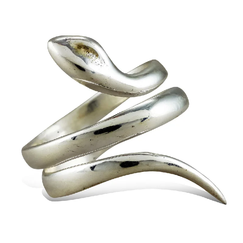 Jewelry Flash Sale – Stylish Designs At Unbeatable Rates <span>RAS-034<span>: </span></span>Sweet Snake Ring - Silver