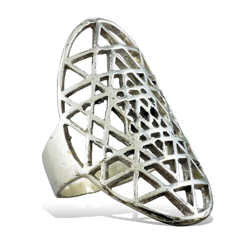 Jewelry Clearance Event – Stock Up Before It's Over <span>RAS-163<span>: </span></span>Sri Yantra Temple Ring - Silver