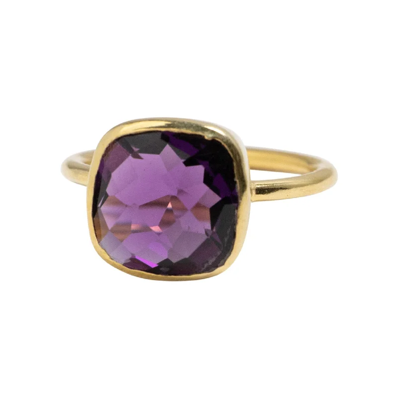Big Discounts On Elegant Jewelry Collections Square Ring in Amethyst