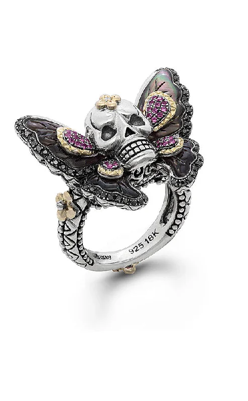 The Perfect Jewelry Piece At The Perfect Discount Zen Garden Butterfly Skull Ring – Black Mother of Pearl, Black Diamonds & Pink Sapphire The Perfect Jewelry Piece At The Perfect Discount Zen Garden Butterfly Skull Ring – Black Mother of Pearl, Black Diamonds & Pink Sapphire