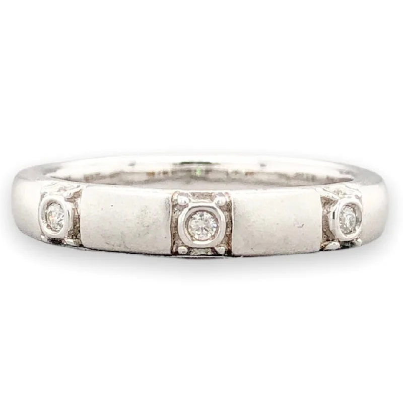 Chic And Stylish Jewelry At Exclusive Prices SS 3 Stone 0.09cttw Diamond Stacking Ring Chic And Stylish Jewelry At Exclusive Prices SS 3 Stone 0.09cttw Diamond Stacking Ring