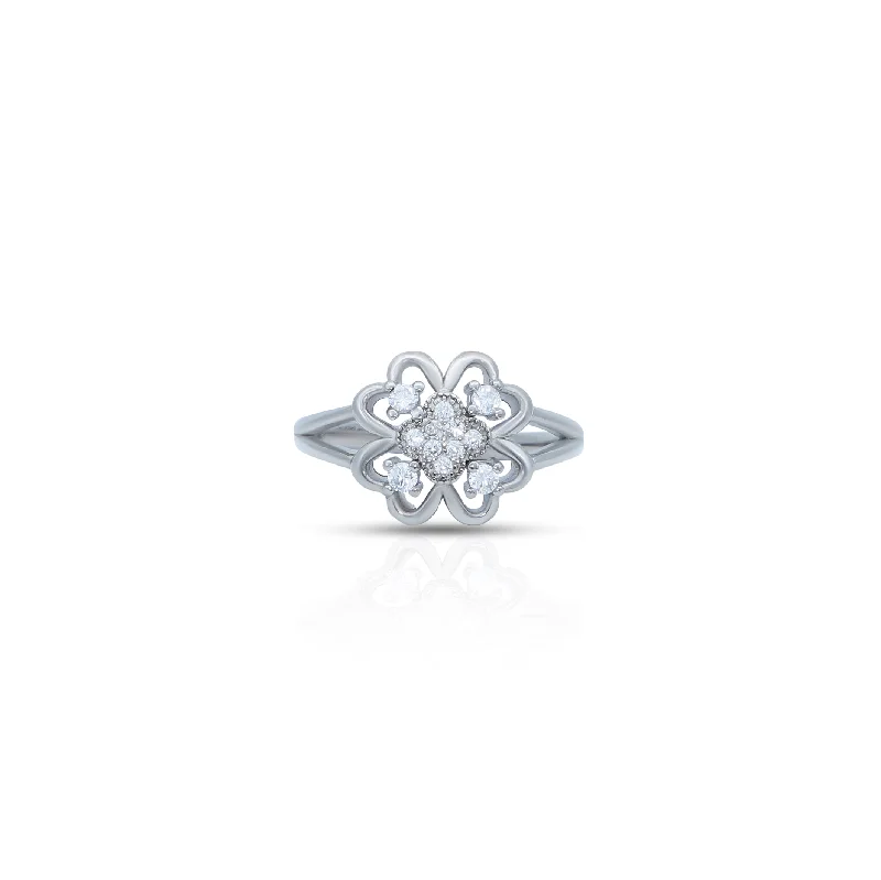 Elegant Rose Gold Jewelry For A Stylish Touch Sterling Silver Ring with Flower Design Elegant Rose Gold Jewelry For A Stylish Touch Sterling Silver Ring with Flower Design