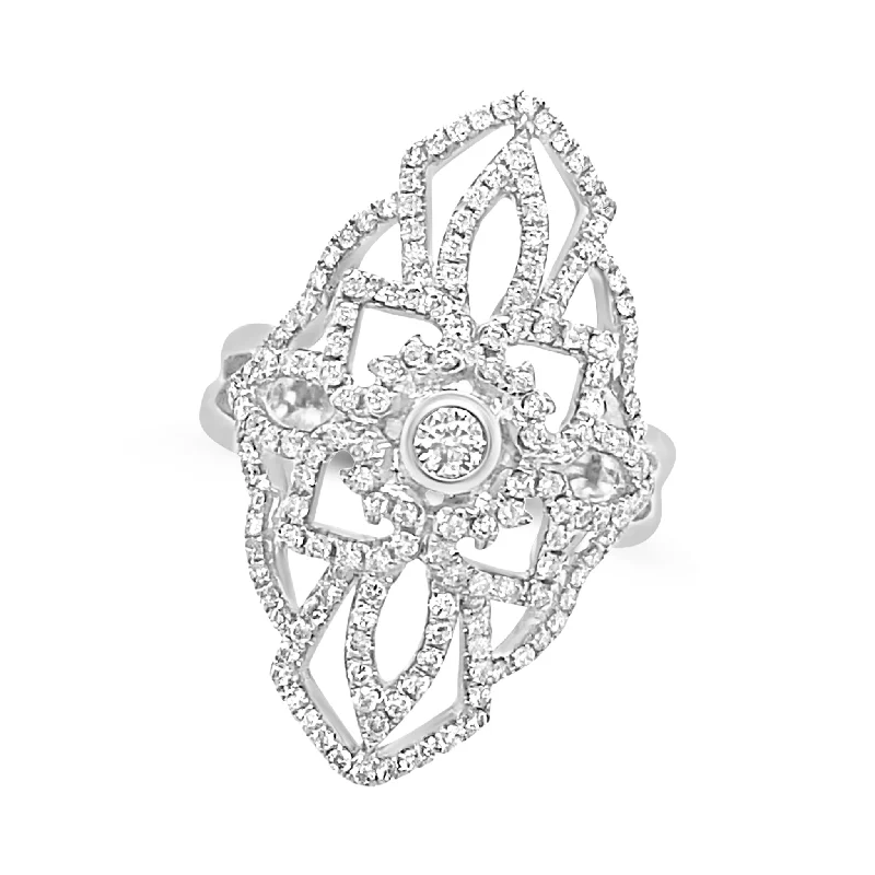 Customized Silver Jewelry For Unique Style Vintage Style Diamond Ring