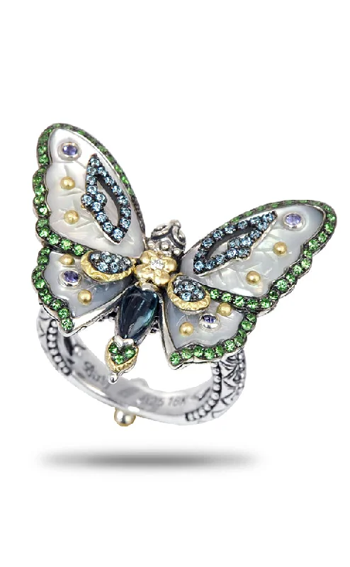 Timeless Beauty, Unbeatable Deals – Jewelry Sale On Special Order.Zen Garden Butterfly Ring – Diamond, White Mother of Pearl, London Blue Topaz, Blue Topaz, Iolite & Tsavorite Timeless Beauty, Unbeatable Deals – Jewelry Sale On Special Order.Zen Garden Butterfly Ring – Diamond, White Mother of Pearl, London Blue Topaz, Blue Topaz, Iolite & Tsavorite