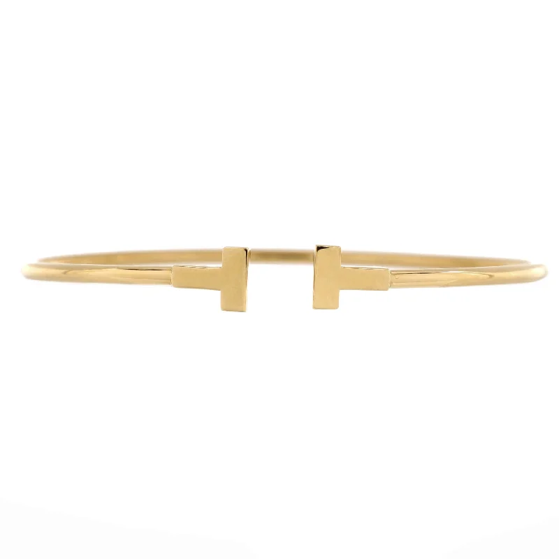 T Wire Bracelet 18K Yellow Gold Narrow