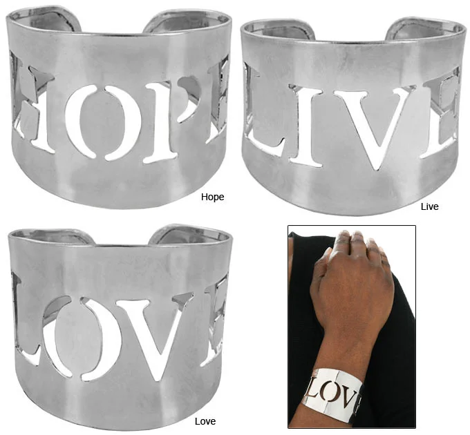 Affordable Luxury Jewelry For Every Occasion Live, Hope, Love Cuff
