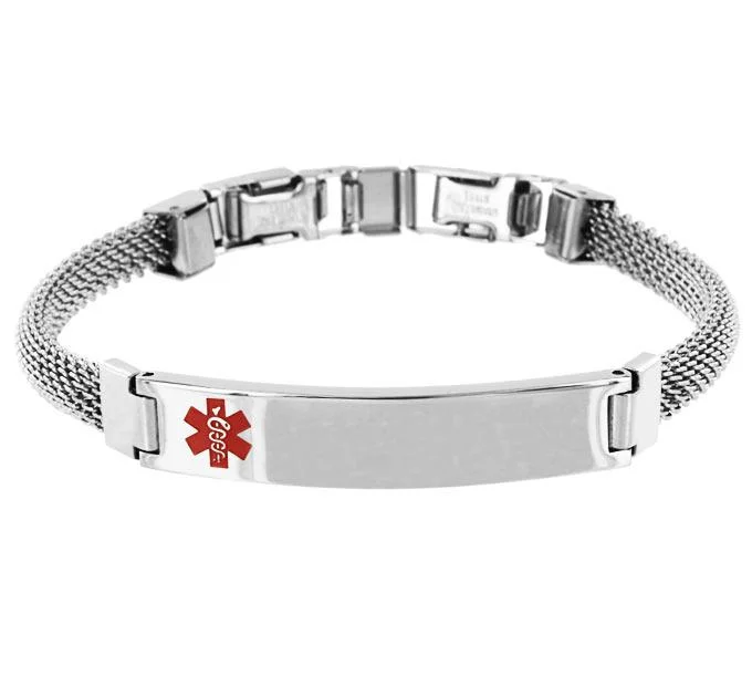 Elegant Necklaces And Bracelets At Limited-Time Offers Mesh Medic Alert Bracelet