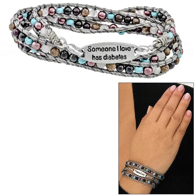 Celebrate Every Occasion With Sparkling Savings Wakami Someone I Love Has Diabetes Beaded Wrap Bracelet
