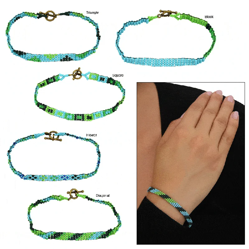 Flash Jewelry Sale – Get Stunning Pieces At Low Prices Haitian Bead Weaver Blue Hues Bracelet
