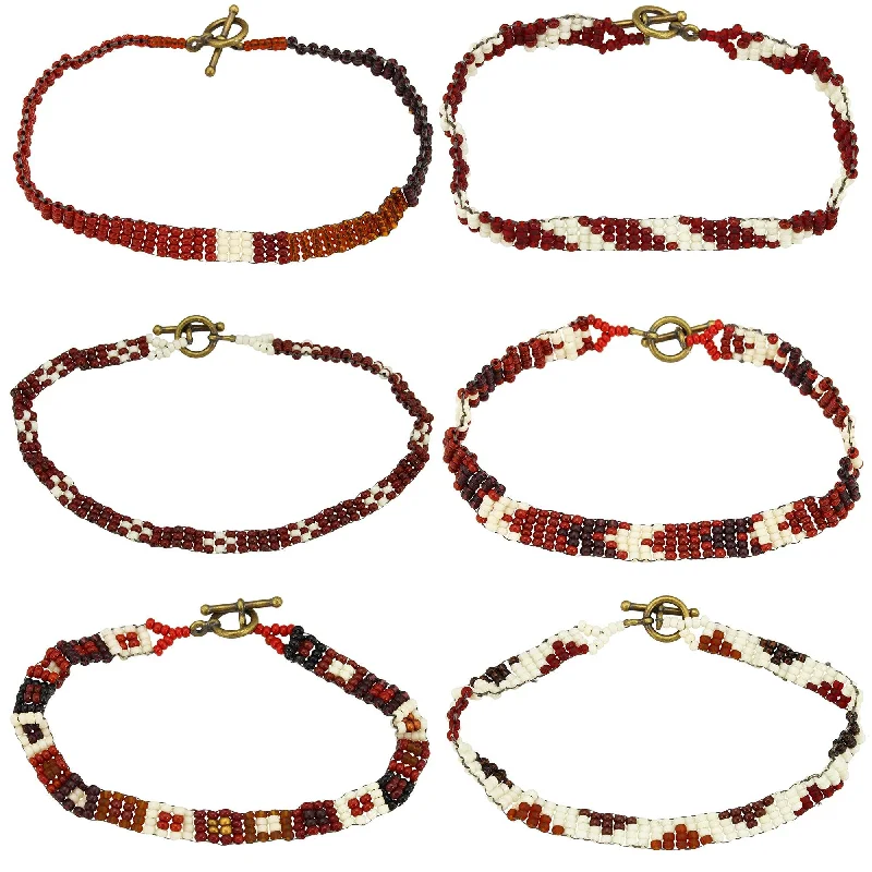Bestselling Jewelry At Special Promotional Rates Haitian Bead Weaver Earth Tone Bracelet