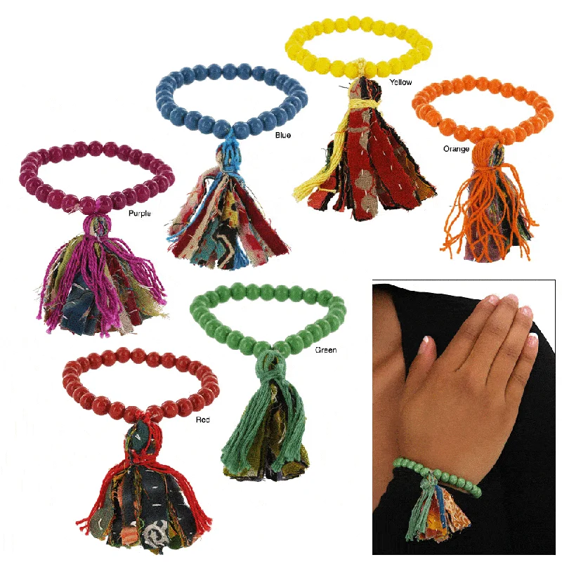 Premium Jewelry Now Available At Special Discounts Kantha Tassel Bracelet