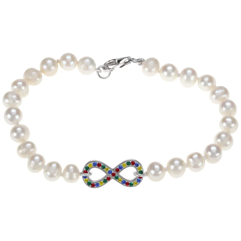 Get The Jewelry You Love At A Price You Love Infinite Hope Autism Ribbon Pearl & Sterling Bracelet