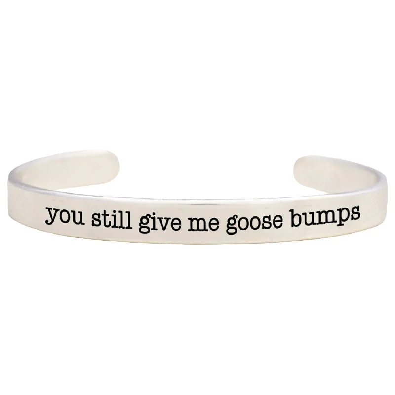 Flash Sale On Elegant Jewelry – Don't Miss Out Give Me Goosebumps Pewter Cuff Bracelet