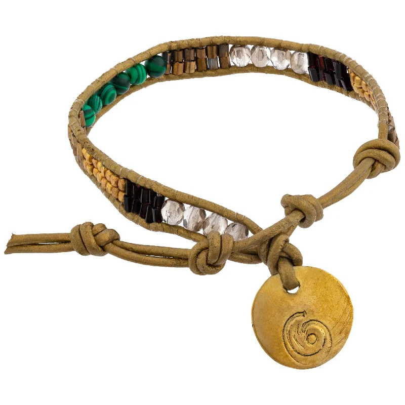 Luxury Handcrafted Jewelry For Elegant Looks Malachite Single Wrap Bracelet