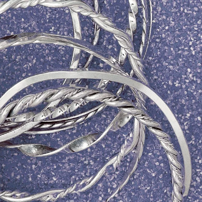 Clearance Sale On High-End Jewelry Collections Assorted Silver-Plated Bangle